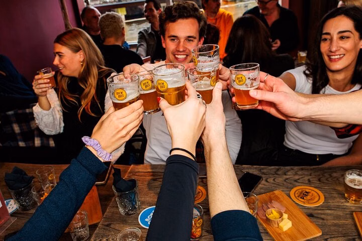 Guided Amsterdam Craft Beer Tasting with cheese and sausage
